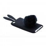 Wholesale iPod Touch 4 3D Bunny Case with Stand Up Tail (Black)